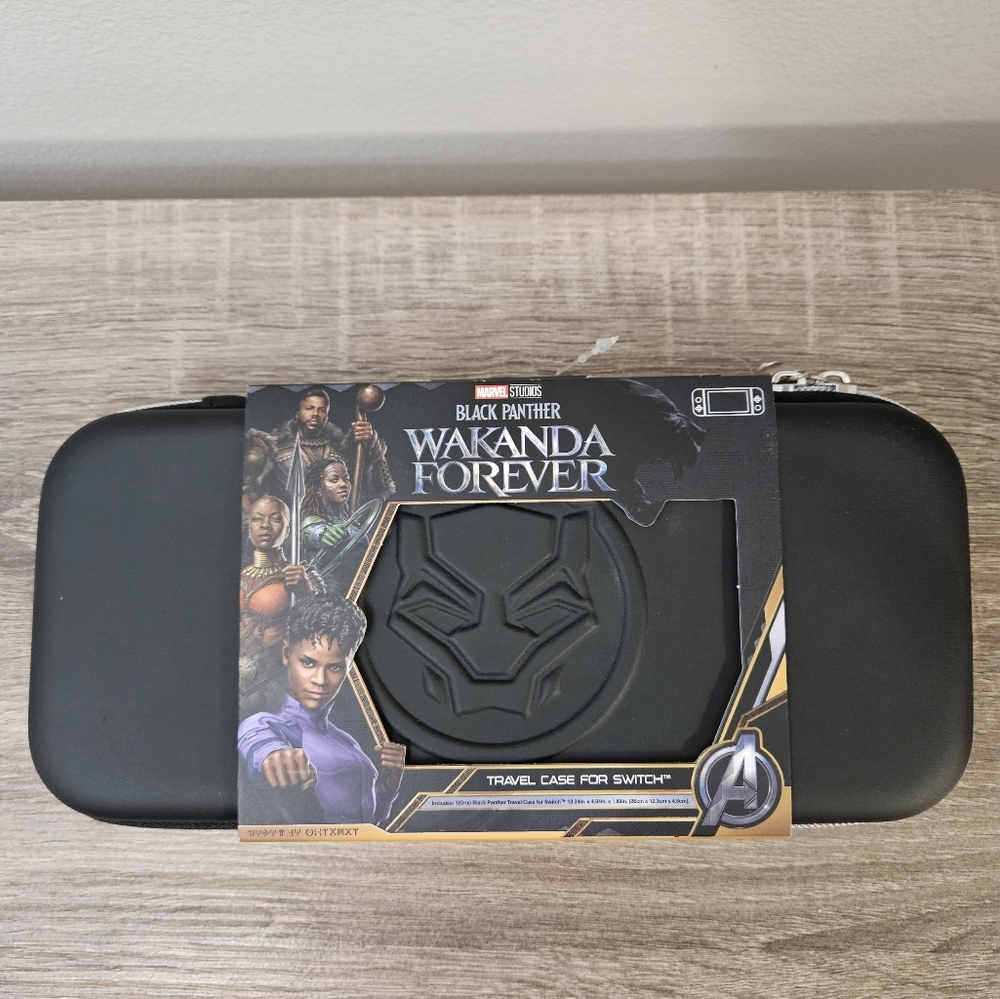 Black Panter Wankanda Forever Travel Case For Switch, 10.24 in x 4.8 in Black